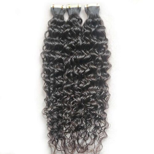 Tape In Hair Extensions Curly Natural Color 20pcs 50g/package Wholesale Price 10 tape ins hair extensions deep curly 5