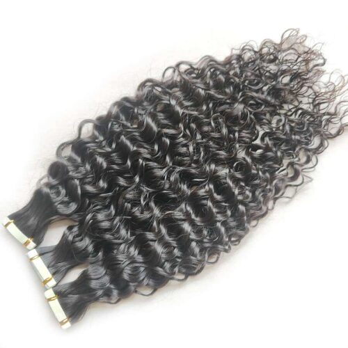 Tape In Hair Extensions Curly Natural Color 20pcs 50g/package Wholesale Price 8 Tape in hair extensions curly hair