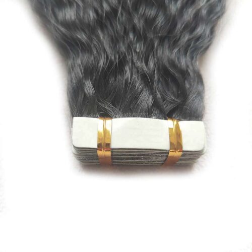 Kinky Straight Tape In Hair Extensions Natural Color 20pcs 50g/package Wholesale 9 tape ins hair kinky straight 2