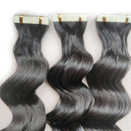 Tape Ins Hair Extensions Loose Deep Wave Tape Ins Natural Color 20pcs 50g/package Wholesale Price 11 tape ins loose deep-wave hair