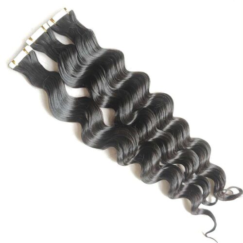 Tape Ins Hair Extensions Loose Deep Wave Tape Ins Natural Color 20pcs 50g/package Wholesale Price 13 tape ins loose deep wave
