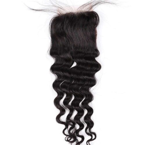 4x4 transparent lace closure loose deep wave-2