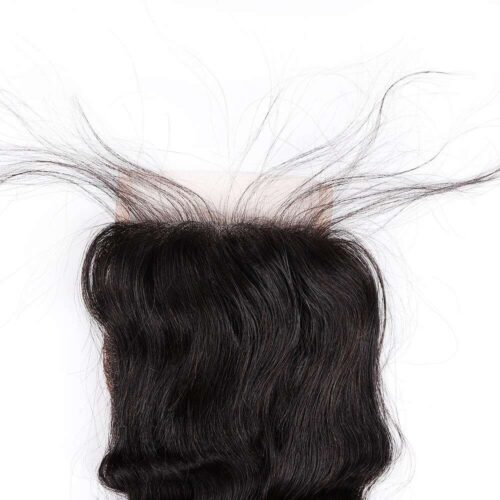 4X4 Transparent Lace Closure Virgin Hair Loose Deep Wave Closure Pre-plucked Hairline With Baby Hair 7 4x4 transparent lace loose wave closure-5