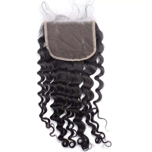 Transparent Lace 5X5 Deep Wave Closure Virgin Hair Pre-plucked Hairline With Baby Hair 5 5x5 transparent lace closure Deep wave-3