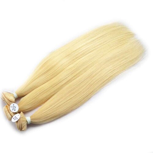 Peruvian Virgin Hair Weave Straight Blonde Hair Weave Color 613# 1 Bundle 8 613 straight 3pcs 3