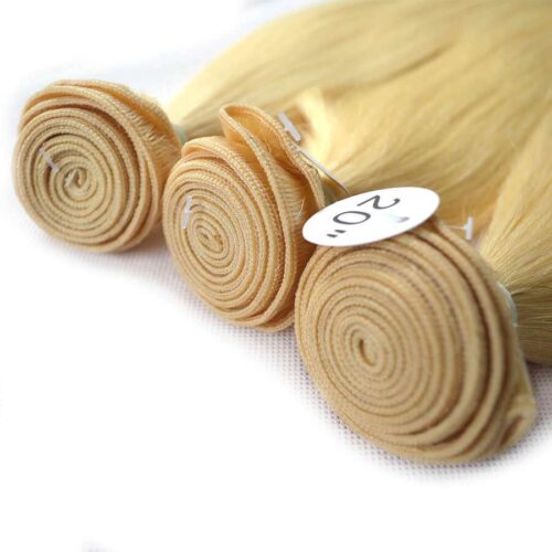 Peruvian Virgin Hair Weave Straight Blonde Hair Weave Color 613# 1 Bundle 7 peruvian hair blonde hair weave