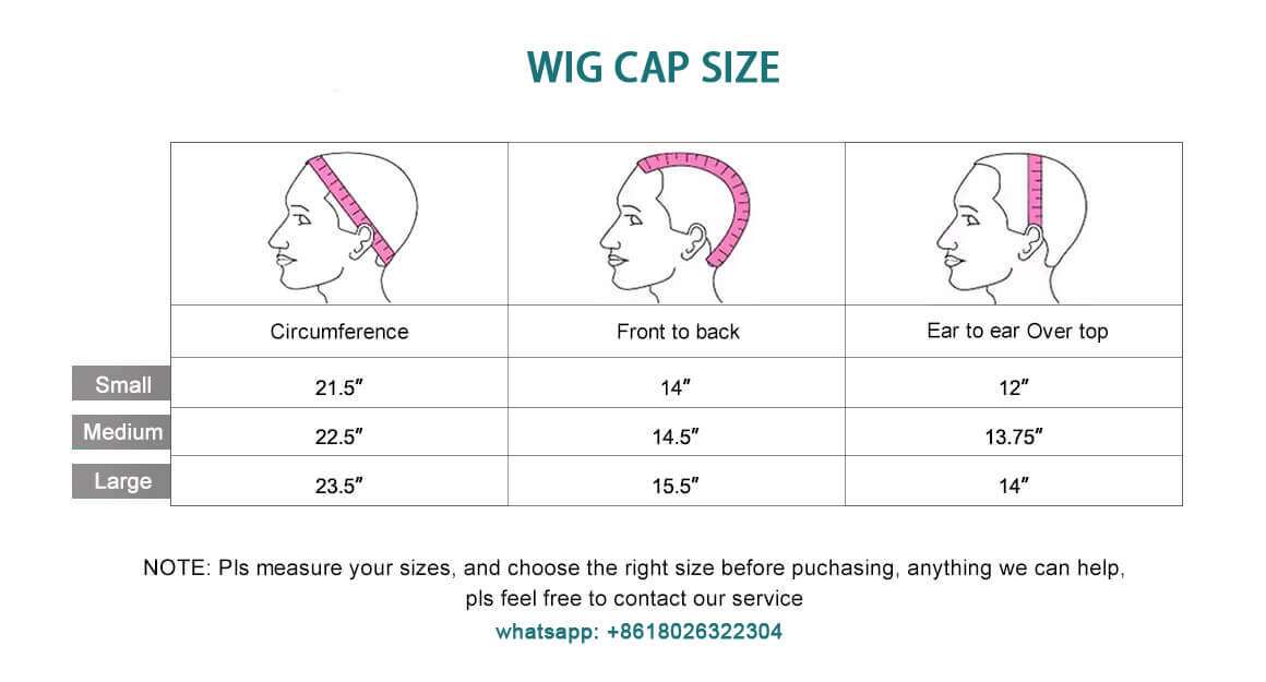 wig cap sizes