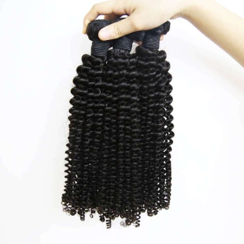 Brazilian Remy Hair Kinky Curly Hair Natural Black 1 Bundle 11 brazilian remy hair JC 2