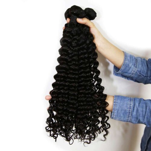 Brazilian Remy Hair Deep Wave Curly Hair Natural Black 1 Bundle 6 deep wave curly hair