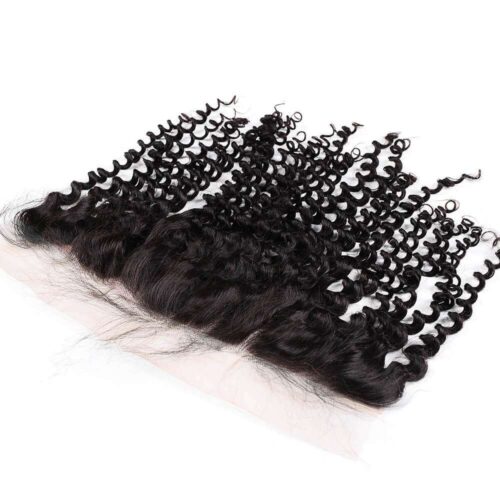 13×4 Transparent Lace Frontal Virgin Human Hair Jerry Curly Frontal Pre-Plucked Hairline With Baby Hair 9 13x4 transparent lace frontal