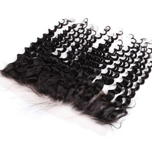 13×4 Transparent Lace Frontal Virgin Human Hair Deep Wave Lace Frontal Pre-Plucked Hairline With Baby Hair 7 13x4 transparent lace frontal deep wave 3