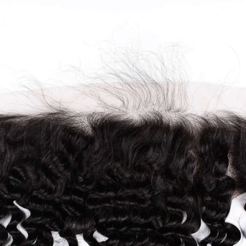 13×4 Transparent Lace Frontal Virgin Human Hair Deep Wave Lace Frontal Pre-Plucked Hairline With Baby Hair 8 13x4 transparent lace frontal deep wave 4