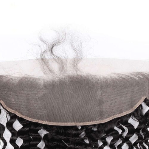 13×4 Transparent Lace Frontal Virgin Human Hair Deep Wave Lace Frontal Pre-Plucked Hairline With Baby Hair 9 13x4 transparent lace frontal deep wave 5