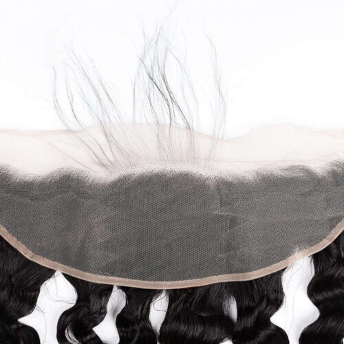 13×4 Transparent Lace Frontal Virgin Human Hair Loose Deep Wave Frontal Pre-Plucked Hairline With Baby Hair 8 loose deep wave frontal 4