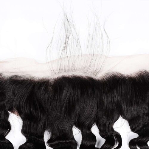 13×4 Transparent Lace Frontal Virgin Human Hair Loose Deep Wave Frontal Pre-Plucked Hairline With Baby Hair 9 loose deep wave frontal 5