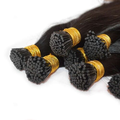 I Tip Hair Extensions Straight Virgin Hair Natural Color 1b 100g/package 11 i tip extensions