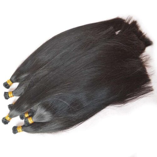 I Tip Hair Extensions Straight Virgin Hair Natural Color 1b 100g/package 9 I tip hair extensions