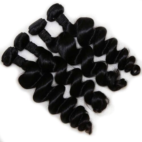 Brazilian Remy Hair Loose Wave Natural Black 1 Bundle 5 brazilian loose wave