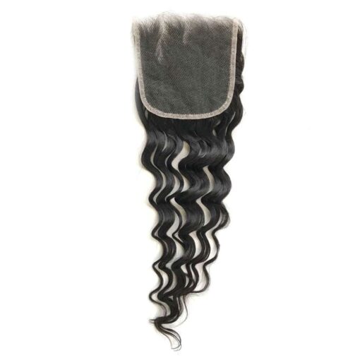 transparent lace loose deep wave closure 5x5