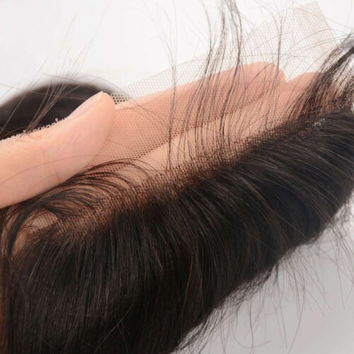 4X4 Transparent Lace Closure Virgin Hair Body Wave Pre-plucked Baby Hair 10 Transparent lace Closure