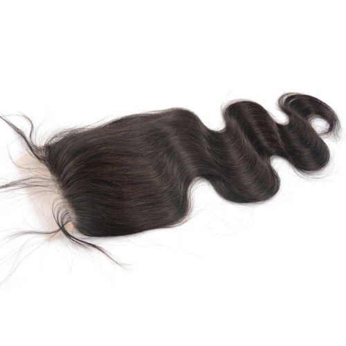 4X4 Transparent Lace Closure Virgin Hair Body Wave Pre-plucked Baby Hair 12 4x4 transparent lace closure body wave