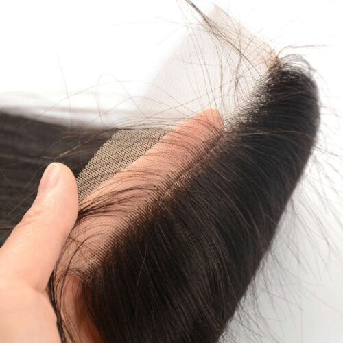 4X4 Transparent Closure Virgin Hair Straight Pre-plucked Baby Hair 10 transparent Closure