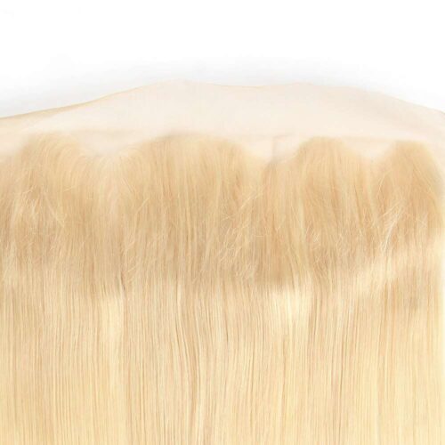13×4 Transparent Lace Frontal Bleached Virgin Hair Straight Blonde Color 613 Frontal 9 frontal straight 613