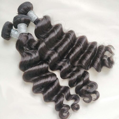 Remy Asian Hair Weave Loose Deep Wave Natural Black 1 Bundle Deal 12 loose deep wave asian hair