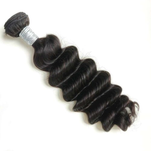 Remy Asian Hair Weave Loose Deep Wave Natural Black 1 Bundle Deal 11 loose deep wave