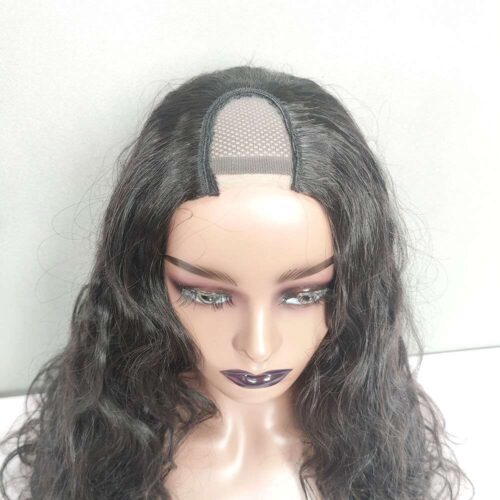 U Part Wig Virgin Human Hair Natural Color 150% Density Custom Wigs 9 U par wig body wave