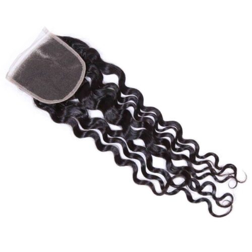 Transparent Lace Closure Remy Hair Italian Curly Hair Closure Pre-plucked Baby Hair 8 italian curly closure