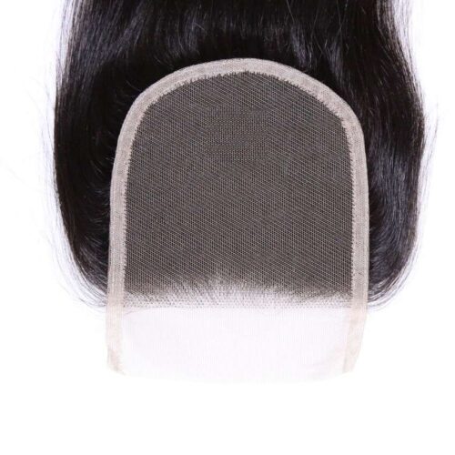 Transparent Lace Closure Remy Hair Straight Closure Pre-plucked Baby Hair 9 4x4 straight closure