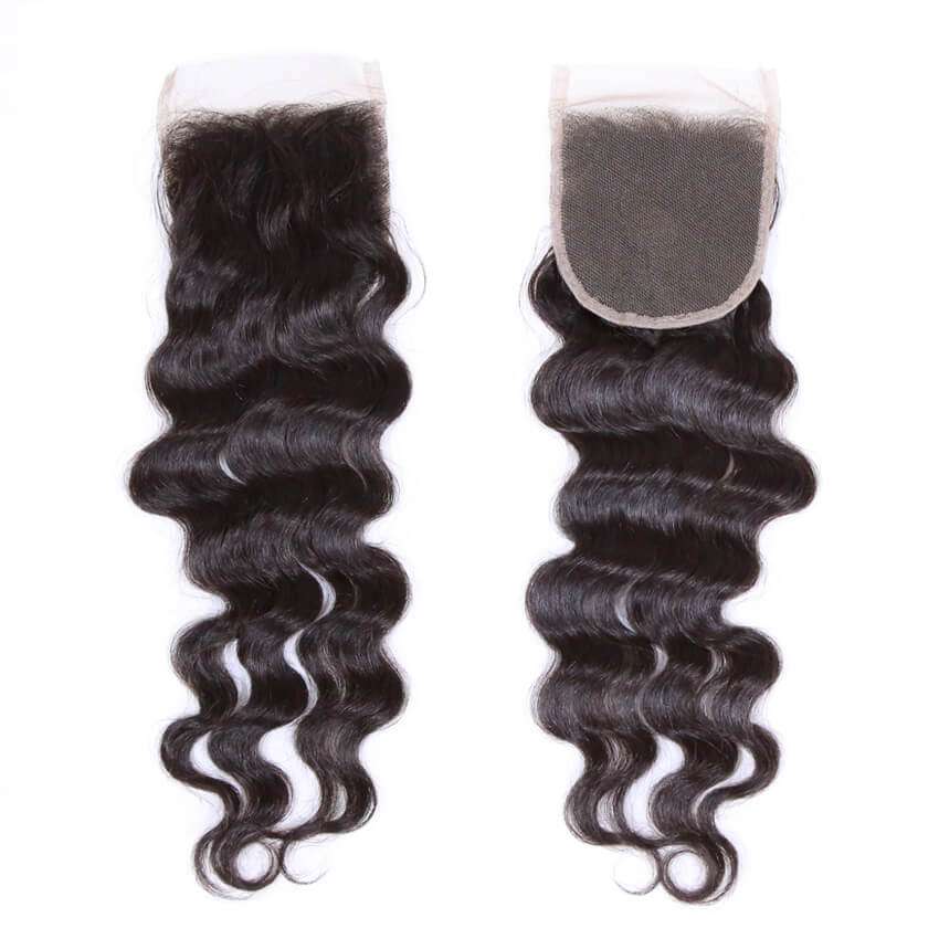 Transparent Lace Closure Remy Hair Loose Deep Closure Pre-plucked Baby Hair 6 Loose Deep Closure Remy Hair