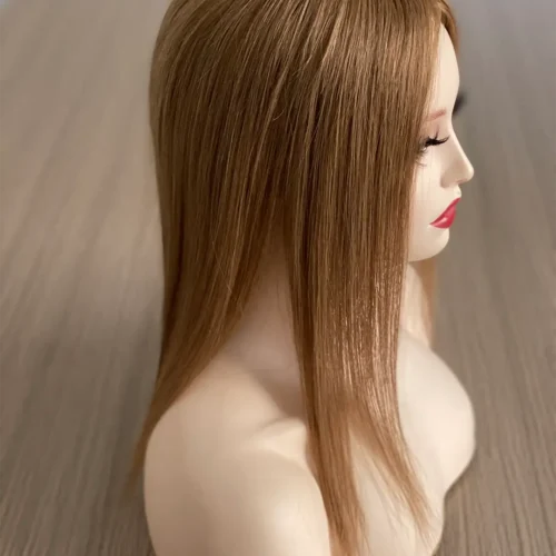 6x6 Fishnet Hair Topper For Women With Thinning Hair Silk Top Parted 13 fishnet hair topper color 8