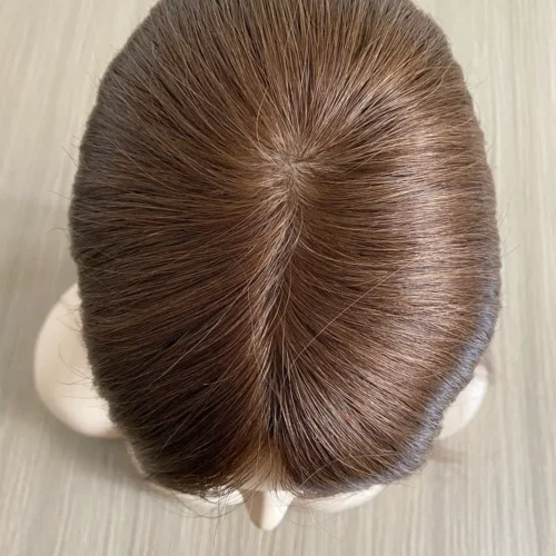 6x6 Fishnet Hair Topper For Women With Thinning Hair Silk Top Parted 17 fishnet hair topper top