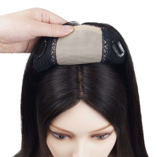 6x6.5 inch Human Hair Topper For Women With Thinning Hair Silk Top Parted With wefted Back 11 6x6.5 inch human hair topper silk base top