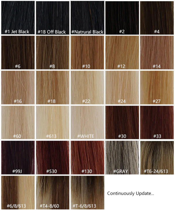 color Swatches of topper
