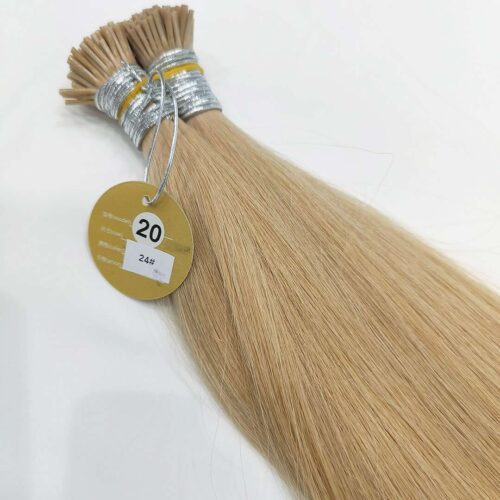 I-Tip Honey Blonde Hair Extensions Straight Virgin Hair 24# 100g/package 9 honey blonde hair extensions color 24# i tip hair extensions