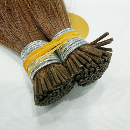 i-tip hair extensions brown color