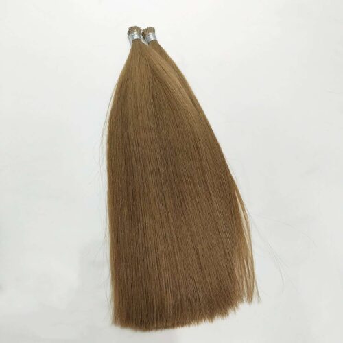 I Tips Hair Extensions Straight Virgin Hair Medium Brown 6# 100g/package 10 i tips hair extensions medium brown color 6#