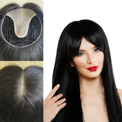 6x6 fishnet hair topper silk base top