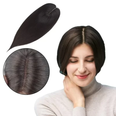 mono hair topper for women black