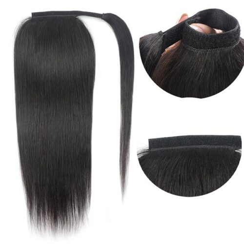 human hair ponytail straight