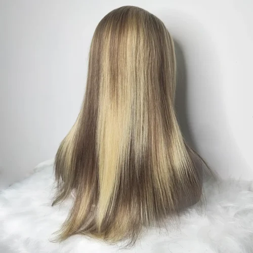 brown wigs with highlights 13x4 lace front wig