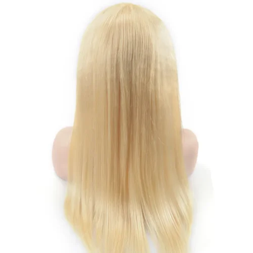 Blonde Full Lace Wig Silky Straight Swiss Lace Wigs 8 blonde hair wigs human hair