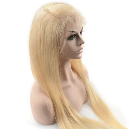 Blonde Full Lace Wig Silky Straight Swiss Lace Wigs 9 blonde human hair wigs