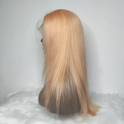 13x4 Rose Gold Hair Lace Front Wig 100% Dyed Virgin Human Hair 16 Inches 11 rose gold hair color