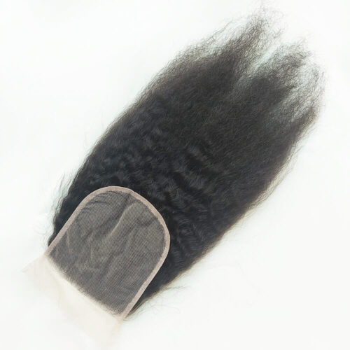 Transparent Lace Closure Virgin Hair Kinky Straight Closure 5x5 7 kinky straight closure 5x5