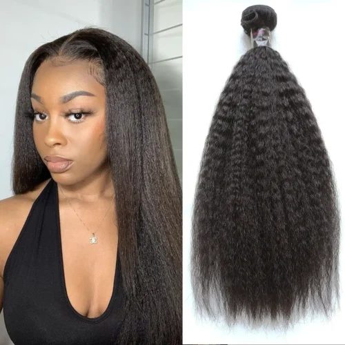 kinky straight hair bundles peruvian virgin hair