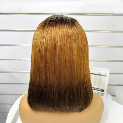 blonde bob wig with dark roots 10 inch